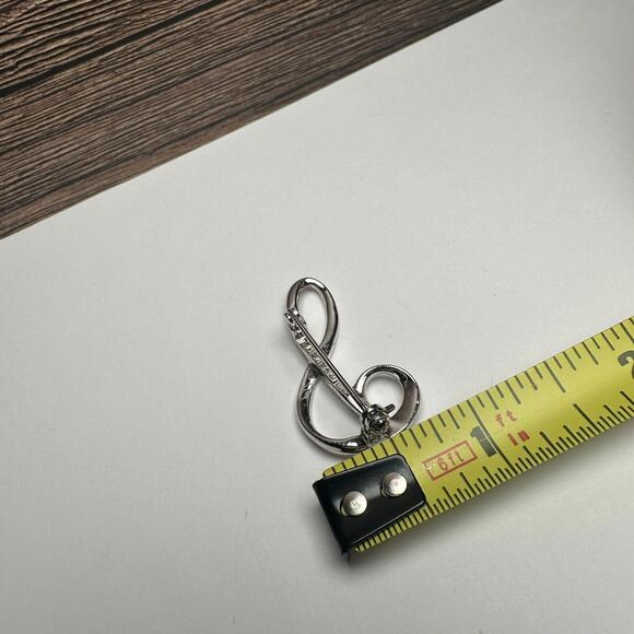 Cursive Letter / Initial S Silver Tone Sarah Coventry Brooch Pin Signed - Picture 5 of 9